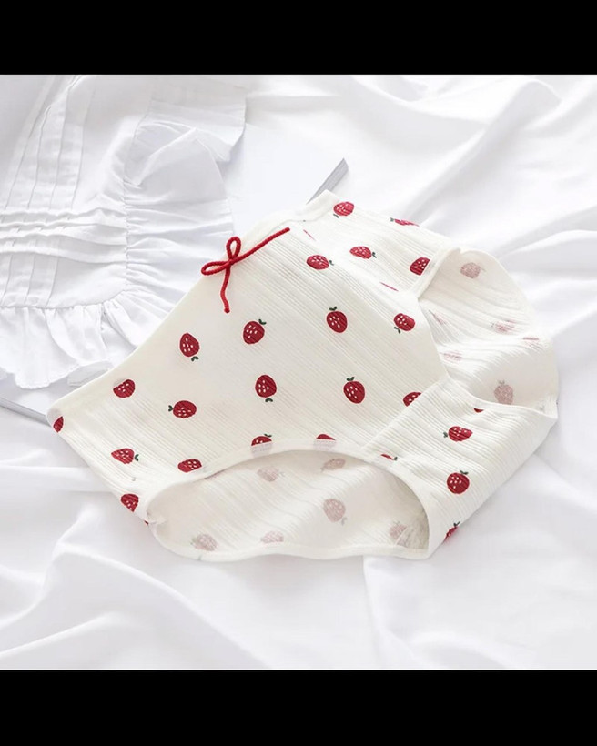 شورت عروسکی نخ پنبه اسلیپ طرح توت فرنگی